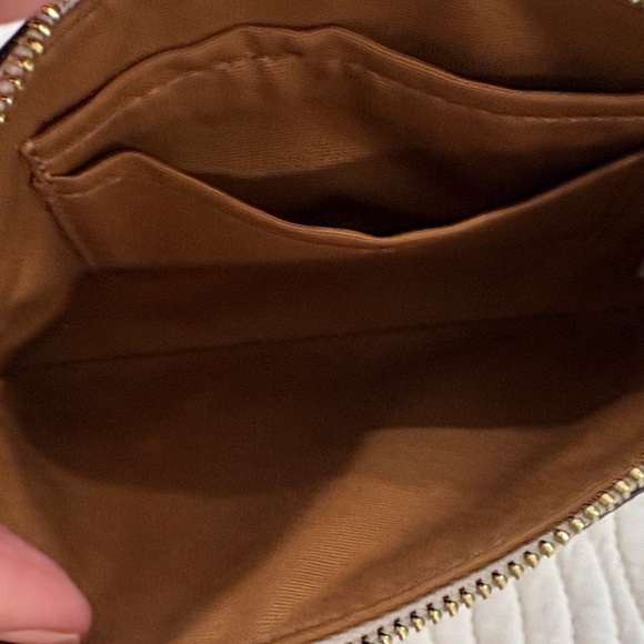 Coach Beige Wristlet with Gold Accents - Picture 4 of 4